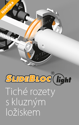 Slide Bloc Light - tichá rozeta s kluzným loiskem